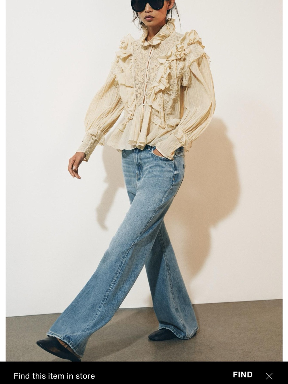 ZARA ZW COLLECTION ROMANTIC RUFFLED SHIRT - Picture 5 of 12